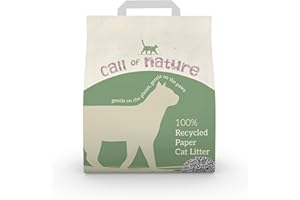 Call of Nature Recycled Paper Cat Litter Pellets - Biodegradable, Odour Control, Dust Free, Non Clumping Cat Litter Paper Pellets - Kitty Litter 7 Litre