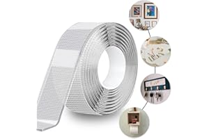 Zamety Dwustronna taśma klejąca, ekstra mocna, 5 m, nano, dwustronna, przezroczysta, zmywalna, 2,4 cm x 2 mm x 5 m, do dywanów, kuchni lub biura (1 rolka)