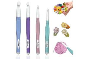SZSMW Set 4 Pezzi Uncinetti - Crochet - Set Uncinetto, Adatto per Il Fai da te Quotidiano e per I Principianti che Imparano a Lavorare a Maglia a Mano