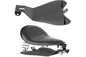 Esenlong Steel Motorcycle Seat Spring Base Plate Bracket Mounting Holder Kit Fit for Bobber Chopper Black