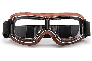 evomosa Motocross-Lederbrille über den Beschreibungen, offene oder halbe Gesichtsbrille, für Damen und Herren