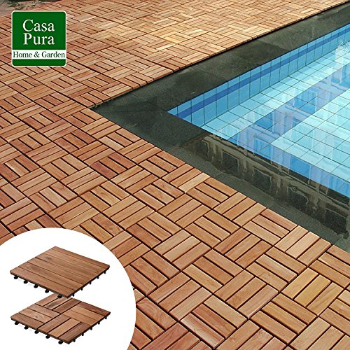 11 er Set 1 qm Floordirekt Klickfliesen | Ranger | Akazienholz | Braun 30 x 30 cm - 5