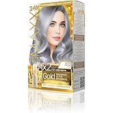 MAXX DELUXE Gold serisi 24K Altın Par&ccedil;acıklı Serum ile 1 Kutu 2 x 50 ml ve Geliştiriciler Sa&ccedil; Boyası (F&Uuml;ME GRİ 0.01)
