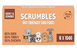 Scrumbles Natural Wet Dog Food Multipack, Grain Free, 6x 150g
