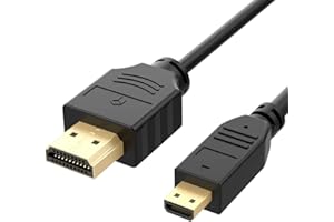 Rankie Kabel Micro HDMI na HDMI, obsługuje Ethernet, 3D, 2K i zwrot audio, 4,5 m, czarny