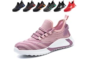 AFJYG Sicherheitsschuhe Herren Leicht Arbeitsschuhe Damen Atmungsaktive Stahlkappenschuhe Sportlich rutschfeste Schutzschuhe Breathable Arbeitsturnschuhe mit Stahlkappe