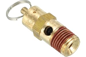 PATIKIL Soupape de Sécurité 1/4" Mâle Npt, Soupape de Décharge de Pression d'Air pour Compresseur d'Air, Pression de Réglage de 175 Psi