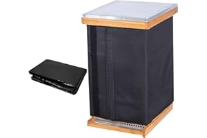 YUMSUR Winter Bee Hive Wrap, 3 Layer 600D Oxford Beehive Protection Cover, Bee Hive Insulation Wrap,Cozy Windproof Waterproof Warm Bee Hive Insulation Wrap for Most Bee Hive (1PCS)