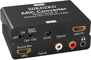 SDKDZKG 192KHz DAC Konwerter, HDMI ARC Ekstraktor Adapter, HDMI/Cyfrowy Optyczny Toslink SPDIF do Analogowy Optyczny Toslink