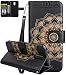 Produktbild Motorola Moto G4 Play Hülle(5,0Zoll) Silikon,Roreikes® Flip PU Leder Case 3D Halbe Blume Design Handy Hülle Hochwertige Qualität Tasche Und Weich Schwarz TPU Stoßkasten Anti-Scratch Innenschale Bargeldtasche ID Card Slot Magnetverschluss Handytasche Mit Strap Portable Bookstyle Standfunktion Retro Slim Fit Wallet Cover Stoßfest Schale Schutz Für Motorola Moto G4 Play 5,0 Zoll-schwarz