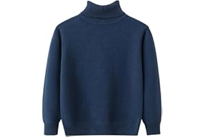 Generisch Maglione a collo alto per bambini, traspirante, per ragazze, morbido, comodo, per autunno e inverno, caldo, per ragazzi, tinta unita, casual, 2-10 anni
