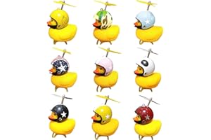 Exuberia Canard en Caoutchouc Jouet,Vélo Canard,Décorations Tableau Bord en Caoutchouc Jaune Canard,Klaxons Vélo avec Décor Lumière Vélo,pour Moto/Vélo