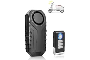 KINOEE Bicycle Alarm, Anti-Theft Burglar Wireless Alarm with Remote Control for Bicycle/motorcycle/Electric Tricycle/car/door/window, Waterproof,113dB Super Loud Sound, 7 level Sensitivity