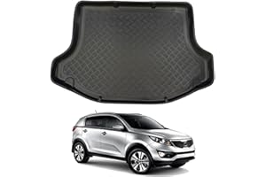 NOMAD Boot Liner for Kia Sportage 2010-2015 Recyclable Plastic (PE) Tailored Fit Car Floor Mat Protector Guard Tray Black Custom Fitted Accessory Dog Friendly Waterproof with Raised Edges