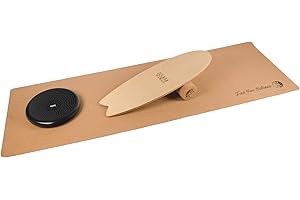 JUCKER HAWAII Original Homerider Balansboard - Set di surfisti e allenatore di equilibrio con rullo in sughero
