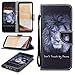 Produktbild FNBK Samsung Galaxy S8 Hülle Leder Lanyard Löwe Flip Schutzhülle Silikon BackCover Flip Cover Wallet Bookstyle Handyhülle Tasche Stand Kartenfächer Ledertasche