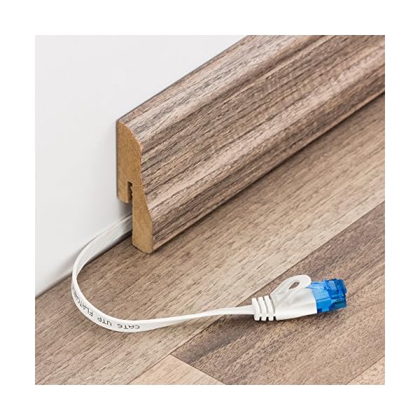 deleyCON 0,25m CAT6 Cable de Red Plano Cable de Cinta de 1,5mm U-UTP RJ45 - Cable de Conexión UUTP para DSL LAN… - Image 5