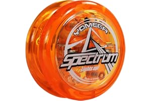 Yomega Spectrum – Light up Fireball Transaxle YoYo with LED Lights for Intermediate, Advanced and Pro Level String Trick Play + Extra 2 Strings & 3 Month Warranty (Orange)
