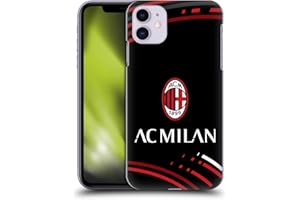 Head Case Designs Licenza Ufficiale AC Milan Curvato Modelli Cresta Custodia Cover Dura per Parte Posteriore Compatibile con Apple iPhone 11