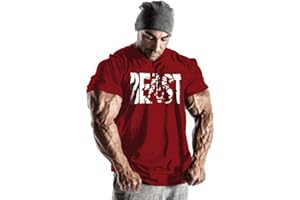 BODYGO Beast Muscle T-Shirt da Uomo Maniche Athletic Tank Top per Allenamento Bodybuilding