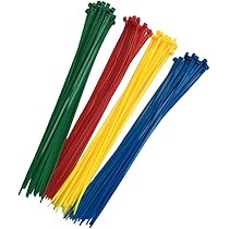 SET 6 FASCETTE A STRAPPO AUTOADESIVE COLORI MISTI 12X150 Mm NYLON CAVI CAVO 565 - Foto 3