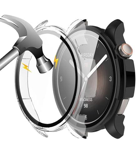2 Custodie Protettive Per Amazfit Active 2 - Cover PC Con Vetro Temperato
