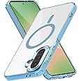 Lunivop for Samsung Galaxy A56 Case/Galaxy A36 Case Hard [Compatible with Magsafe Wireless Charging] Yellowing Resistant Magnetic Cover Clear para 6.7 inch 2025 Rugged Best Phone Cases Light Blue