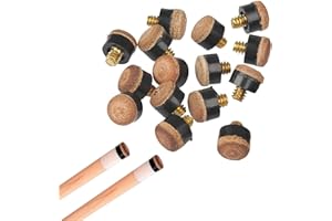 Procede Billard a Visser,Procedes Queue de Billard,Embout Queue de Billard,Embout de Rechange,10 MM,20PCS