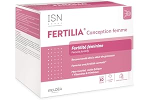 ISN - Fertilia® Conception Femme - Complément alimentaire à base de Myo-inositol, Acide Folique, Iode et antioxydants - Favorise une fertilité normale chez la femme - Cure 30 jours