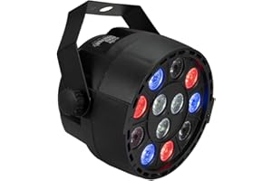 EUROLITE AKKU Mini PARty RGBW Spot MK2 | Faro DMX con 12 luces LED de 1 W en los colores rojo, verde, azul y blanco