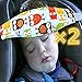 Produktbild aoxintek 2 süße Eulen Kleinkinder Kleinkinder und Baby Head Support Kinderwagen Buggy Sicherheit Sitz Verschluss Gürtel Verstellbarer Laufgitter Sleep Positionierer