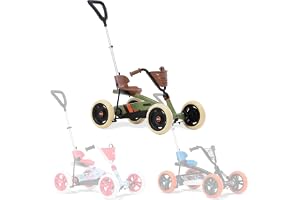 Berg Pedal-gokart Buzzy 2-i-1 inkl. skjutstång | gokart med frihjul | Pedalfordon för barn från 2 år