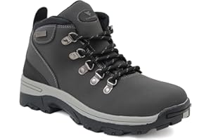 WYRE VALLEY Womens Ladies Waterproof Genuine Leather Breathable Lace Up Memory Foam Hiking Outdoor Trekking Boots UK Sizes 3-8