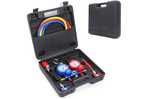 FUTCHOY Manifold Kit de réparation 2 voies pour réfrigérant R134A R410A R22