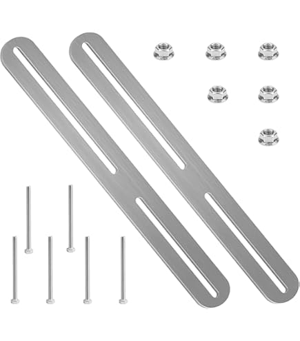 2 Set Fissaggio Cassetta Postale Per Recinzione - Staffe Acciaio Inox 215 Mm, Argento - Foto 3