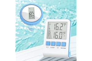 APARATOO Funk PoolThermometer, WiFi Schwimmende Pool thermometer mit Indoor-Temperatur Luftfeuchtigkeit Monitor, Digital Teichthermometer Unterwasser IP67 wasserdicht für Schwimmbäder, Badewannen, Fischbecken