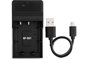 Norifon NP-BX1 USB Ladegerät für Sony Cyber-Shot DSC-RX100, DSC-RX100 II, DSC-RX100 III, DSC-HX90V, DSC-WX350, DSC-WX500, HDR-AS15 Kamera und Mehr