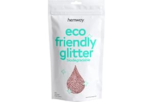 Hemway Eco Friendly biodegradable Glitter 100 g / 3,5 oz Bio cosmético seguro de la chispa Vegano para cara, sombra de ojos - 1/64" 0.015" 0.4mm - oro rosa
