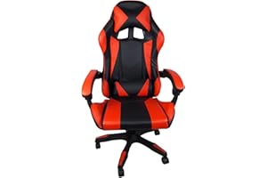 SEDAM SRL Sedia da Gioco Poltrona da Gaming per Ufficio Videogiochi Reclinabile Imbottita ergonomica scrivania PC Computer Xbox Playstation (Rosso & Nero)