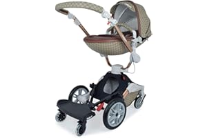 Daliya® Stepiyo Buggy & Kinderwagen Board, Trittbrett Mitfahrbrett Kiddy Board, Universal Glider Anhänger, Geschwisterboard mit Hängeriemen, Sitzeinheit für Kinderwagen (ohne Sitz)