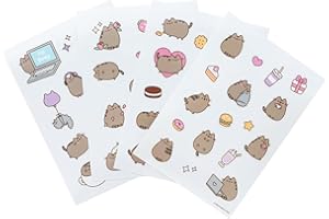 Grupo Erik Pusheen Stickers | Waterproof & Removable, Laptop Stickers For Children & Adults | Pusheen Gifts For Cat Lovers