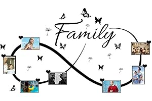 MEJOSER Stickers Autocollants Muraux Family Photo Avec Cadre Photos pour Chambre Maison Salon Decor (Family)