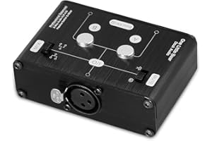 Nobsound Mini Caja de Conmutación Pasiva de Audio Estéreo de Alta Fidelidad de 2 Vías XLR A/B y Divisor de Sonido Mezclador (1 Entrada y 2 Salidas)