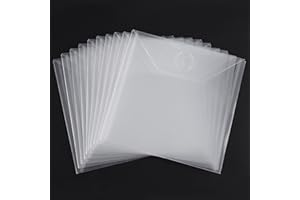OTCRAFT Lot de 30 sacs de rangement refermables en plastique transparent pour tampons et matrices 16,5 x 16,5 cm pour découper les matrices de découpe, scrapbooking, papier cartonné, stockage d'artisanat