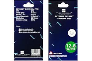 SWECENT Thermal Pad 12.8 W/mK, 85x45x3.0mm, Non Conductive Heat Resistance High Temperature Resistance, Silicone Thermal Pads for Laptop Heatsink/GPU/CPU/SSD/LED Cooler (85 * 45 * 3.0mm)