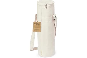 Kühltasche für Wasserflasche zum Umhängen bis 1,5 L Flasche, Reissverschluss und Verstellbarer Schulterriemen, kleine Kühltasche für Drinks, Kühlbox für Outdoor, Reisen und Co. von noTrash2003 (Beige)