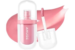 Amuse JEL-FIT TINT Texture gelatinosa a lunga durata 12 ore Tinta per labbra idratante Vegan in formato pratico per i viaggi (03 NUPINK)