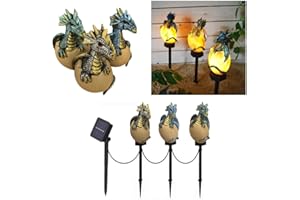 YZYOE 3 Pack Solar Energy Dragons Pet Light, Garden Decoration Resin Cute Animal Ground Lamp,Wireless Dusk to Dawn LED Sconce Lights Waterproof.