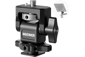 NEEWER Support de Moniteur caméra avec Sabot Froid pour Moniteur 5"&7",vis 1/4",Compatible avec Atomos Ninja V, pivotement à 360°, Inclinaison réglable à 180°, Amortissement, MA006