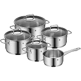 WMF Astoria Cookware Set 9 Pieces Stainless Steel Cromargan Suitable for Induction